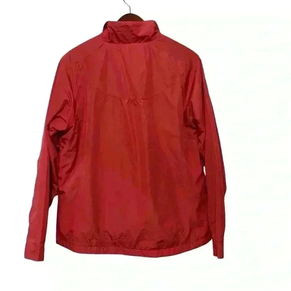 Merrell Womens Red Areoblock Long Sleeve Hooded Full-Zip Rain Jacket Size L - Picture 2 of 8